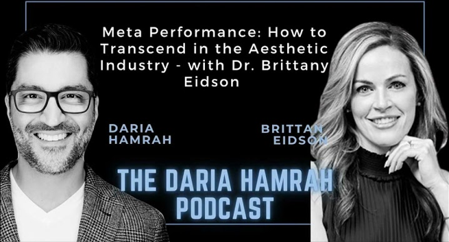 Two doctors (man and a woman) doing a podcast